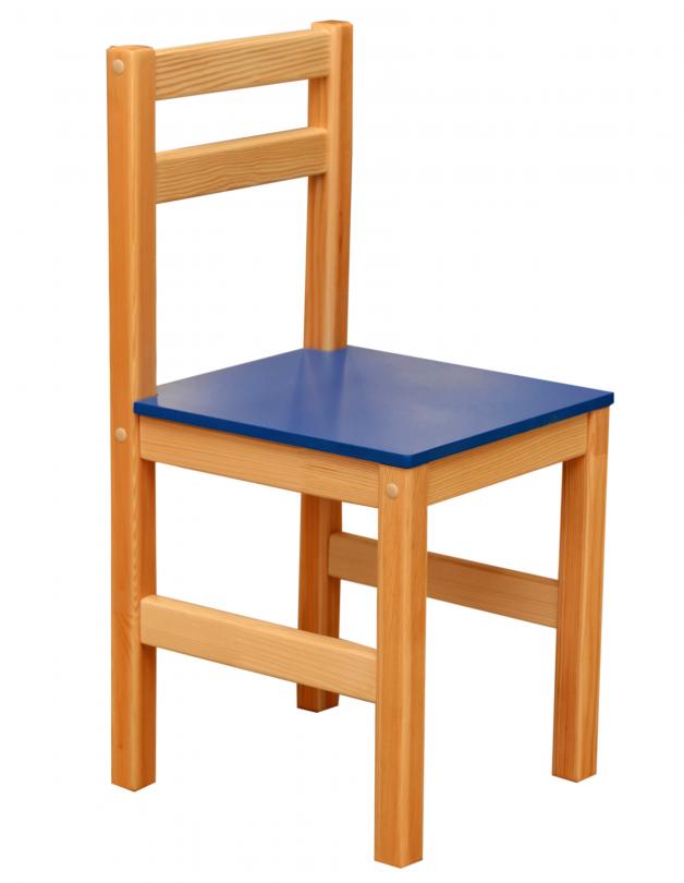 Стілець для дитячого садочку з натуральної деревини, стійки з брусу (сосна),сидіння МДФ, ростова група №3 ,(ТОВ ‘’АЛМАНТ’’), 300х310х645 мм.